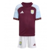 Camisa de Futebol Aston Villa Equipamento Principal Infantil 2025-26 Manga Curta (+ Calças curtas)